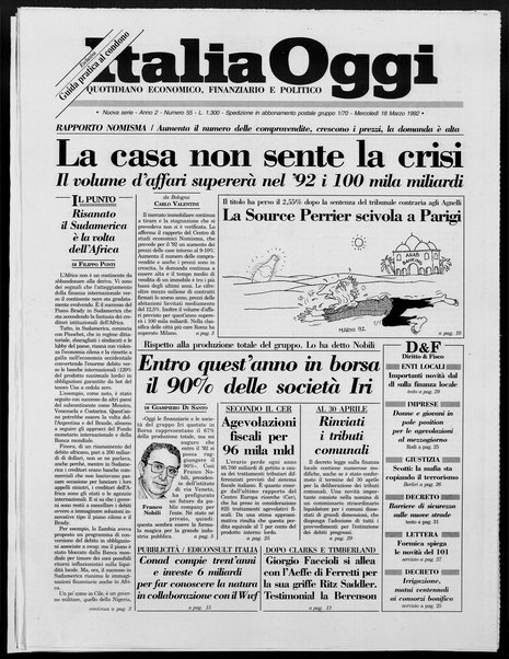 Italia oggi : quotidiano di economia finanza e politica